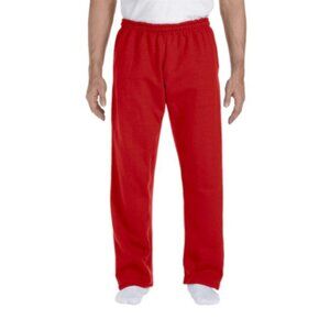 Gildan Adult DryBlend® 9.0 oz., 50/50 Open-Bottom Sweatpants - G123 - Red